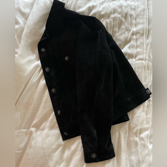 Vintage Jones New York Country Black Leather/Suede Western Jacket - Picture 2 of 10